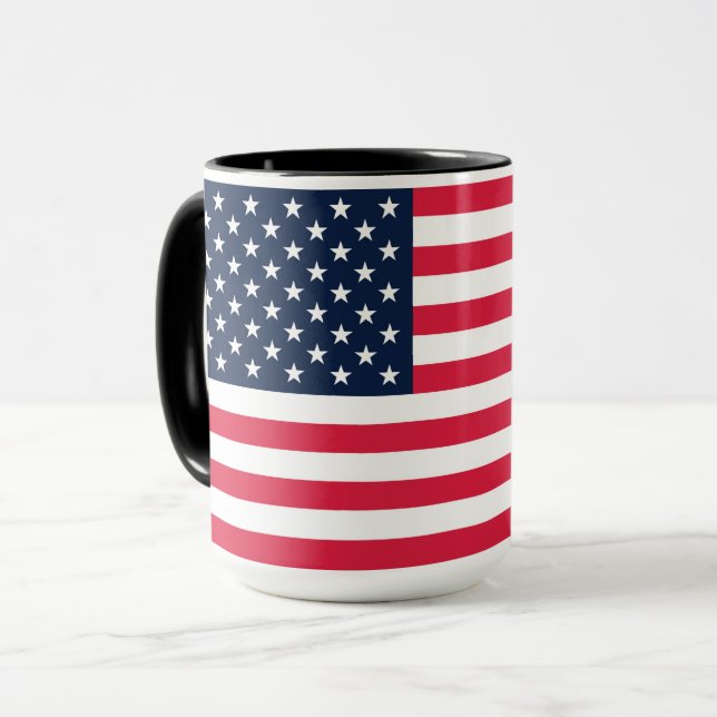 Taza Bandera estadounidense de 50 estrellas: Viejas est (Anverso izquierdo)