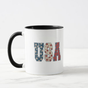 Taza Bandera estadounidense de la flor de Daisy 4 de ju