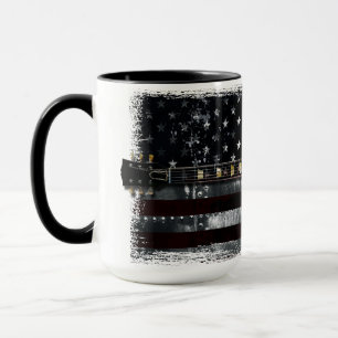 Taza Bandera estadounidense de la guitarra electrónica