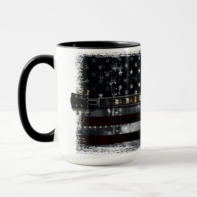 Taza Bandera estadounidense de la guitarra electrónica  (Izquierda)