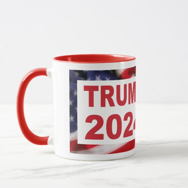 Taza Bandera estadounidense de Trump 2024 (Izquierda)