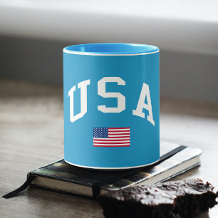 Taza Bandera estadounidense del día de la independencia