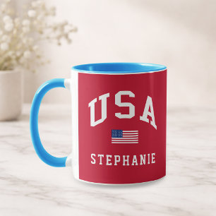 Taza Bandera estadounidense del día de la independencia