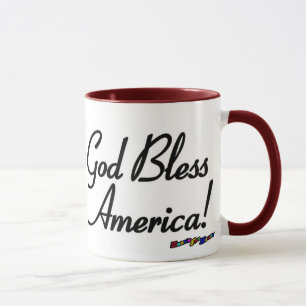 Taza Bandera estadounidense - ¡Dios bendiga a Estados U