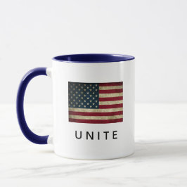 Taza Bandera estadounidense une café Mug