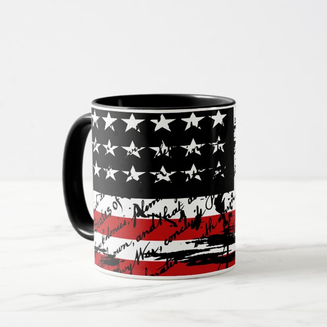 Taza Bandera estadounidense vintage (Anverso izquierdo)