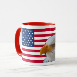 Taza Bandera estadounidense y pavor de águila calva