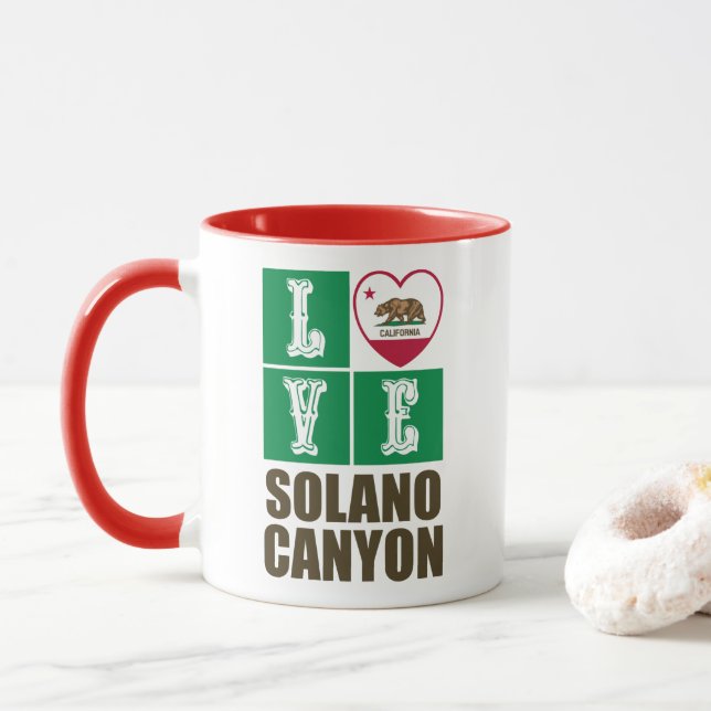 Taza Bandera Estatal de la República de California Cañó (Con donut)