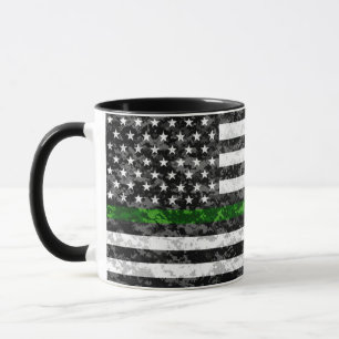Taza Bandera fina de la Línea Verde de Camo