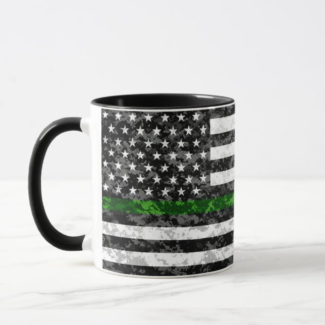 Taza Bandera fina de la Línea Verde de Camo (Izquierda)