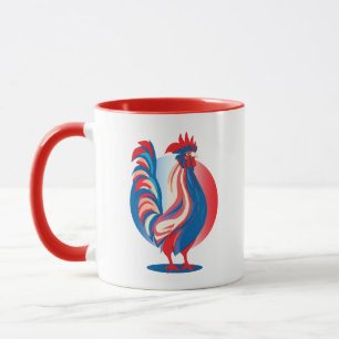 Taza Bandera Francesa, gallo patriótico