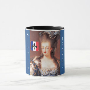 Taza Bandera francesa Vive La France Marie Antoinette M