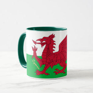 Taza Bandera galesa y Gales, patriota de Cymru / deport