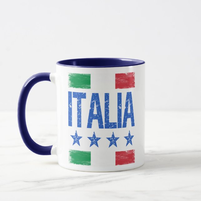 Taza Bandera italiana de 4 estrellas (Izquierda)