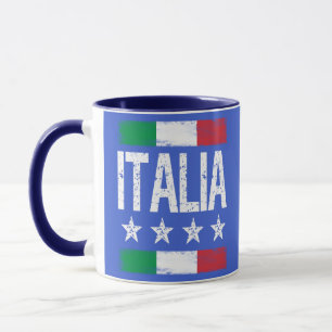 Taza Bandera italiana de 4 estrellas