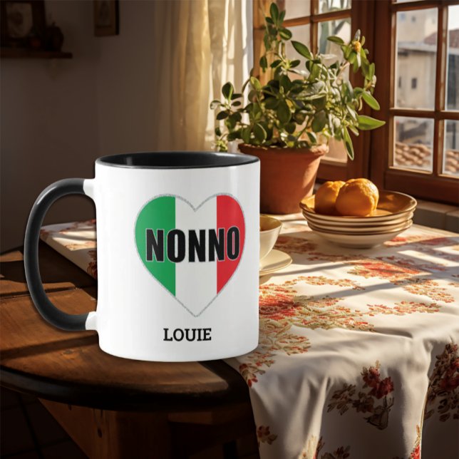 Taza Bandera italiana de NONNO Corazón Mug (Subido por el creador)
