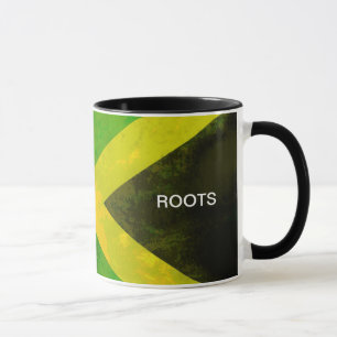 Taza bandera jamaica - raíces de reggae