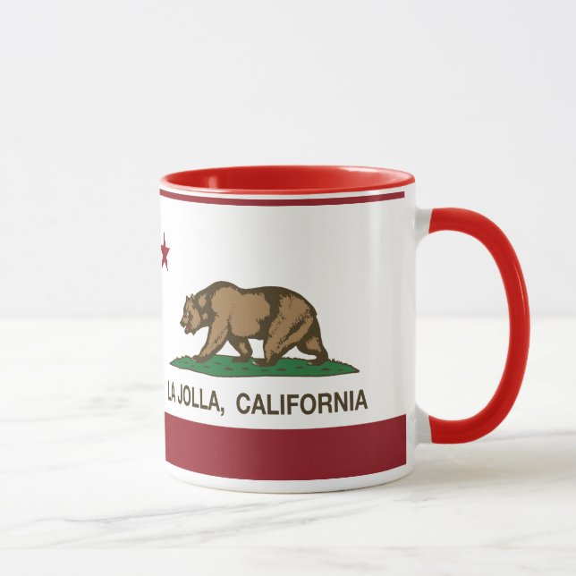 Taza Bandera La Jolla de la república de California (Derecha)