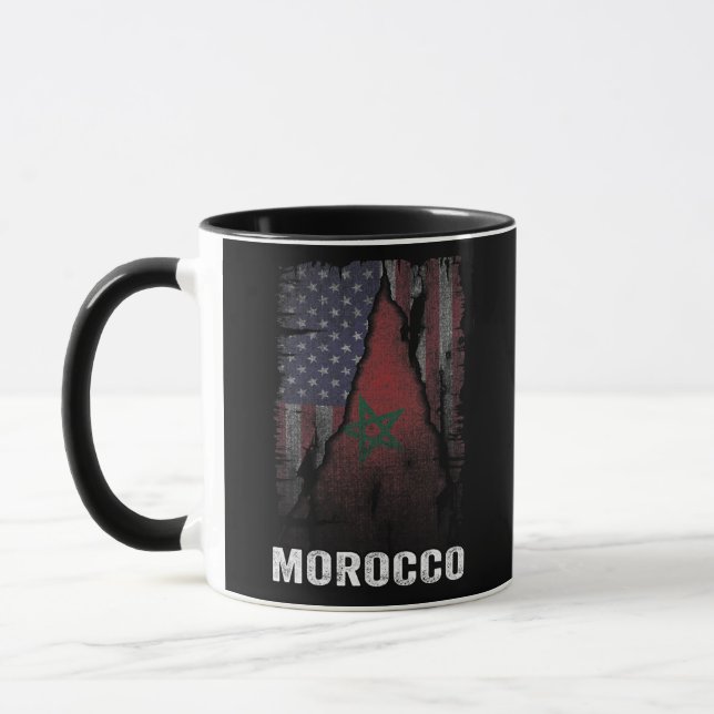 Taza Bandera marroquí morisca estadounidense (Izquierda)