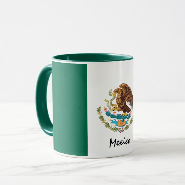 Taza Bandera mexicana y patriota mexicana/taza deportiv (Anverso izquierdo)