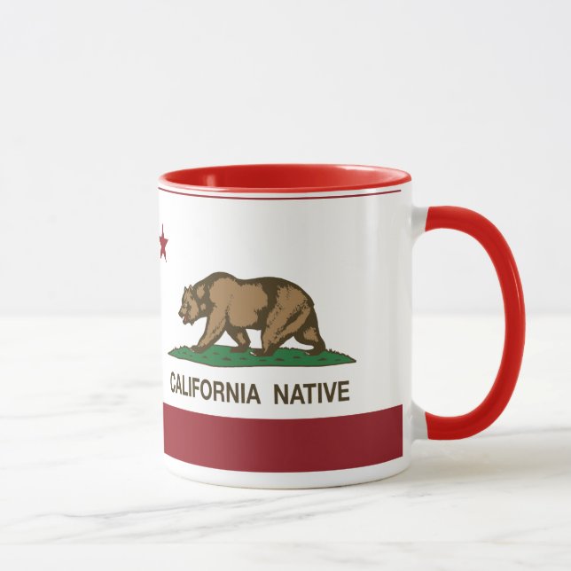 Taza Bandera nativa de la república de California (Derecha)