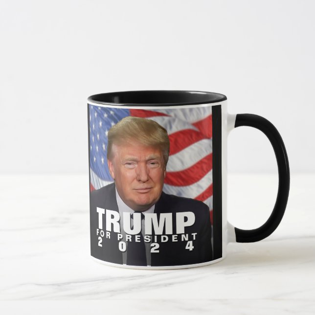 Taza Bandera ondeando a Donald Trump para presidente 20 (Derecha)
