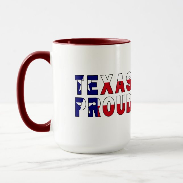 Taza Bandera Orgullosa de Texas (Izquierda)