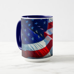 Taza Bandera Patriótica Americana
