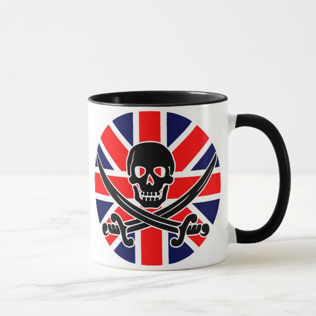 Taza Bandera pirata del Reino Unido. (Derecha)