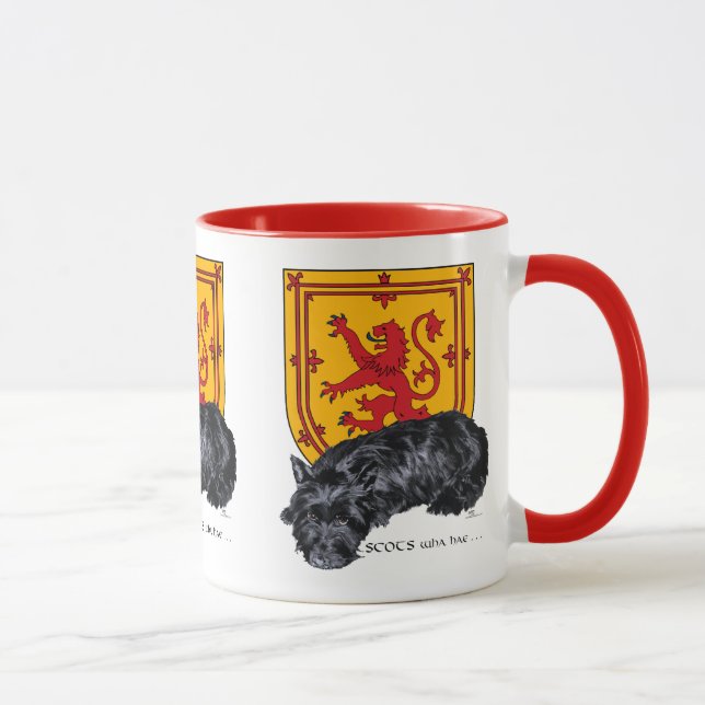 Taza Bandera rampante del león de perro de Escocia (Derecha)