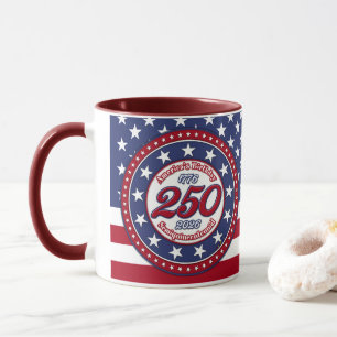 Taza Bandera Semiquincentenario del 250 Aniversario de 