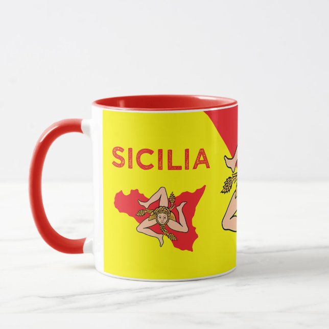 Taza Bandera siciliana de Sicilia Trinacria
