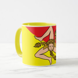Taza Bandera siciliana, patriota siciliana/café deporti