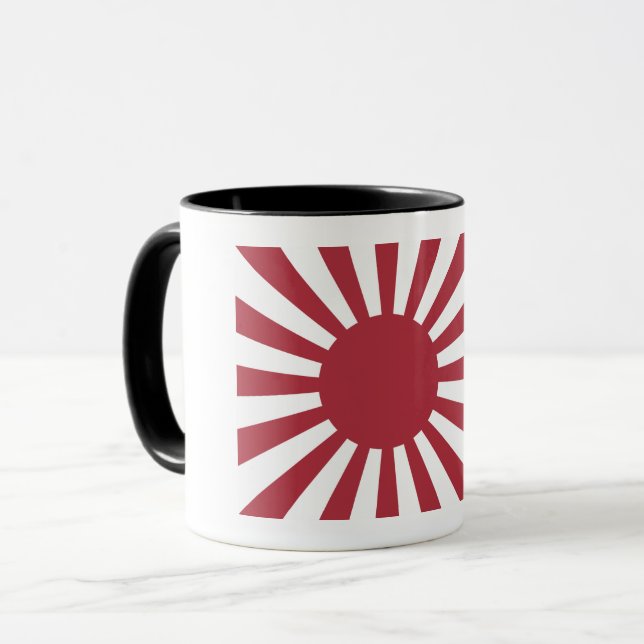 Taza Bandera solar imperial en ascenso de Japón, Edo a  (Anverso izquierdo)
