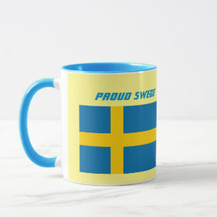 Taza Bandera sueca y Escudo Mug