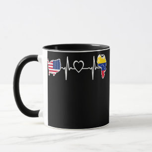 Taza Bandera venezolana norteamericana de Estados Unido