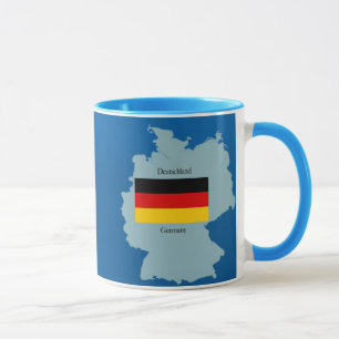 Taza Bandera y mapa de Alemania