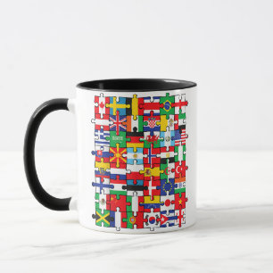 Taza Banderas de los países de la bandera internacional