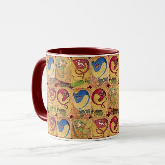 Taza Banderas/Perros, Deers, Falcones, Patos (Anverso izquierdo)