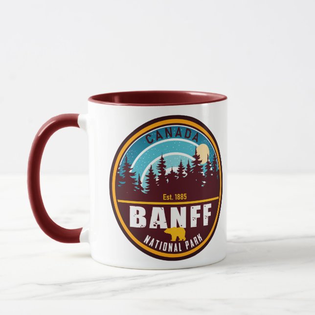 Taza Banff NP Canadá Montañas Rocosas Souvenirs de époc (Izquierda)
