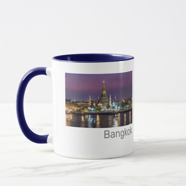 Taza Bangkok Wat Arun Sunset BKK Tailandia Souvenir (Izquierda)