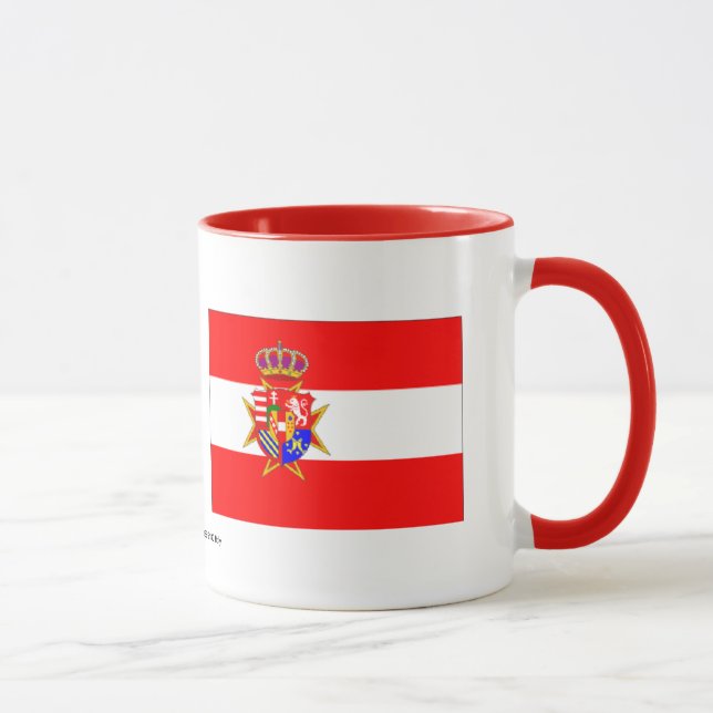 Taza Banner blanco rojo Gran Ducado de la Toscana (Derecha)