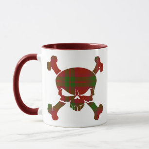 Taza Banner de MacNab Tartan Skull No