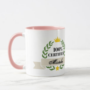 Taza Banner retro de error certificado por personalizab