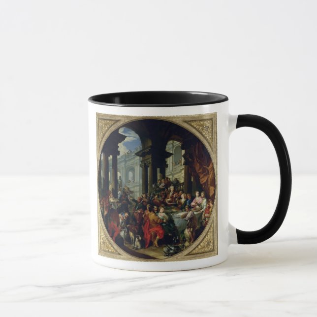 Taza Banquete debajo de un pórtico iónico, c.1720-25 (Derecha)
