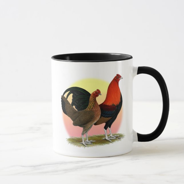 Taza Bantam, el juego del viejo inglés:  Rojo BB (Derecha)