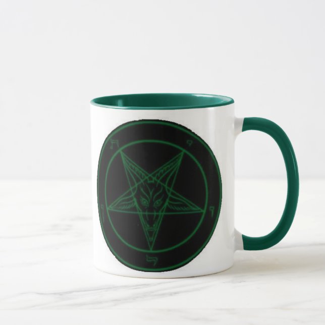 Taza Baphomet En Verde (Derecha)