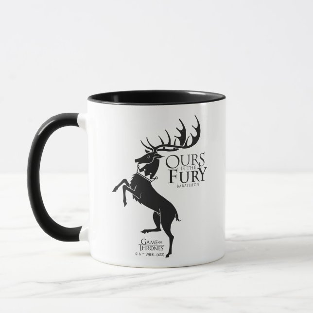 Taza Baratheon Sigil - la nuestra es la furia (Izquierda)