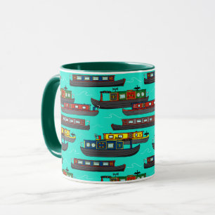 Taza Barcazas y Narrowboats Patrón
