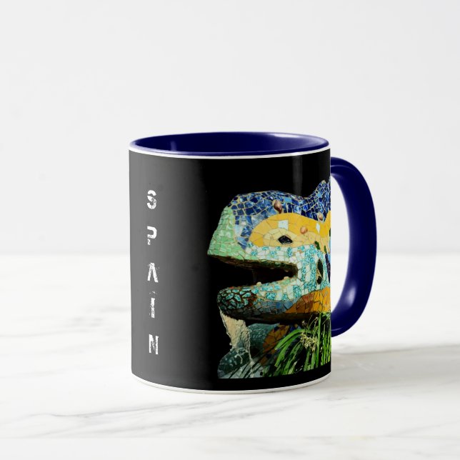 Taza Barcelona Art Mug, español, Gaudí - Lizard (Anverso derecho)